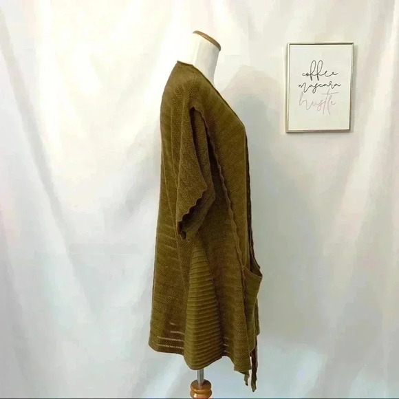 Anthropologie green oversized knit cardigan - Picture 3 of 8